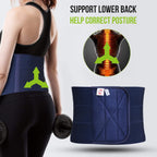 Abdominal Binder Compression Wrap, Breathable, Stomach Support Post Injury Or Surgery With Contoured Body-Specific Postpartum Design, Universal (Blue)