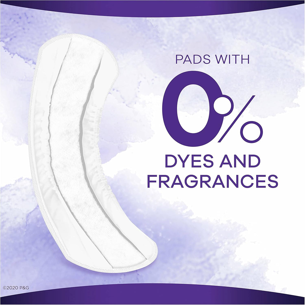 Always Discreet Incontinence Pads for Sensitive Skin, 0% Dyes & Fragrances, Small, 20 Pack