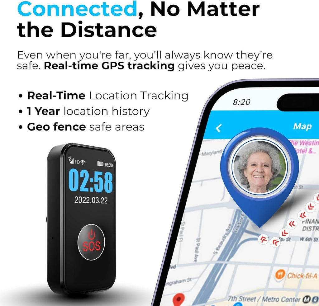 SecuLife Medical Alert Pendant for Seniors — Alerts Go Direct to Family, No Call Center | Auto Fall Detection, GPS Tracking, 2-Way Calling, No Contract, Water Resistant Necklace