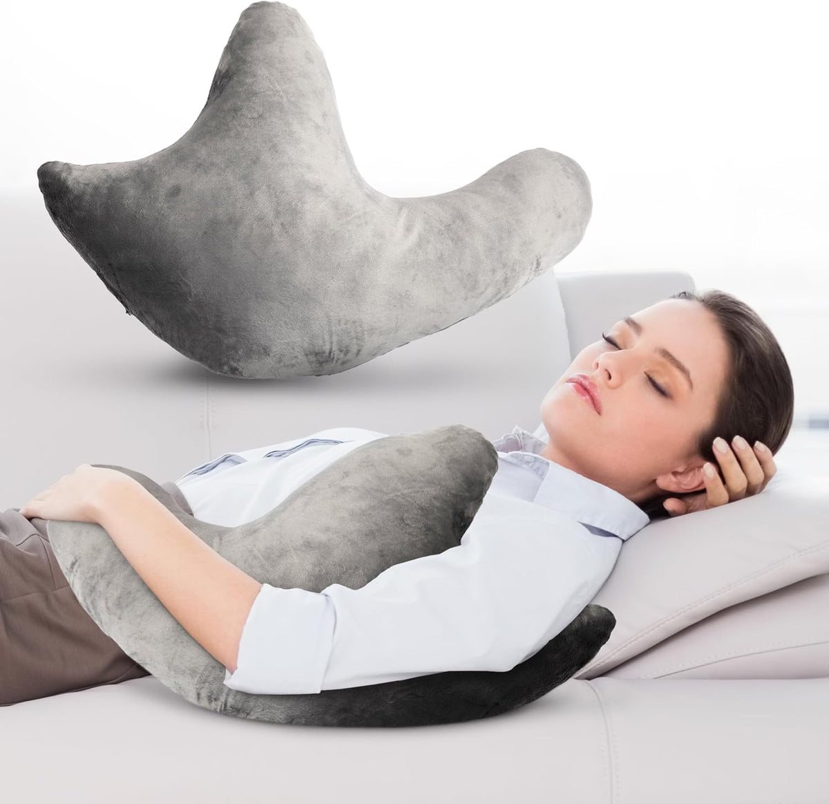 Cheer Collection Rotator Cuff Pillow – Shoulder Surgery Recovery Pillow for Side Sleepers, Arm Support Cushion for Rotator Cuff Injury & Post Surgery Comfort, Gray