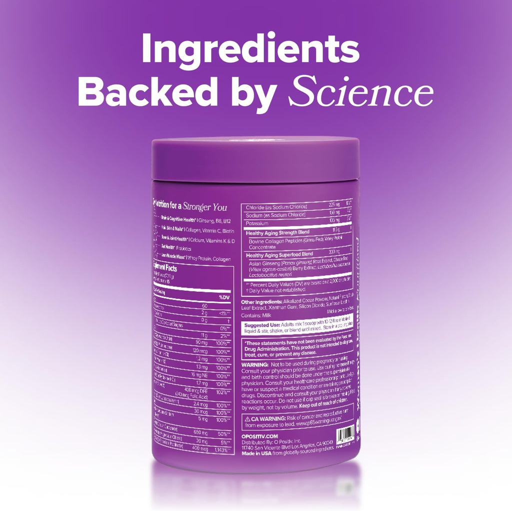 MENO Healthy Aging Collagen & Protein Powder – Support Joint & Bone Health, Lean Muscle Mass, Cognition, Skin & Hair Health – Whey Protein & Collagen – Chocolate Brownie Flavor - 15 Servings