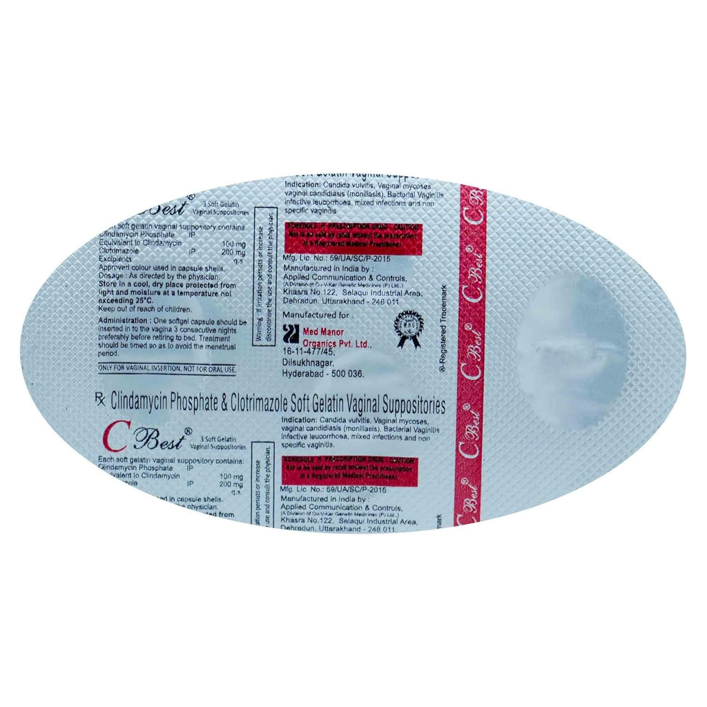 C Best - Strip of 3 Vaginal Suppositories
