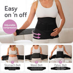 3 in 1 Post Pregnancy Abdominal Belt for Women, C-Section Abdomen Belt & Belly Wrap for After Delivery Recovery – Adjustable Postpartum Belt, Maternity Belt for Waist, Pelvis & Tummy Support (Free Size) (Black)