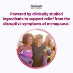 Centrum Complete Multivitamin Supplement, 30 Count | Hot Flash Support Menopause Support Tablets, with Clinically Studied geniVida, Gluten Free, Non-GMO Ingredients