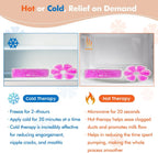 Vecozey Postpartum Ice Pads Set, 2 Perineal Cold Pack & 2 Breast Therapy Ice Packs with Soft Washable Covers, Hot & Cold Postpartum New Mom Essentials Kit for Engorgement, Mastitis, Hemorrhoids & After Birth Recovery