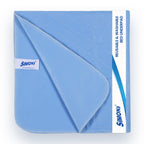 Simon's Cotton Adult Reusable Classic Bed Underpad for Elderly, Heavy Absorbency Large Size 34 X 36 Inches | Leak Proof 4 Layer Design Protects Surfaces for Incontinence Patients– Blue | Pack of 1