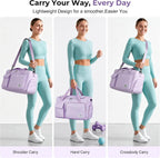 FIORETTO Women's Gym Duffle Bag with Shoes Compartment, 30L Capacity, Ideal for Travel, Gym, Sports, Duffel, Weekender
