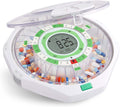 LiveFine 28-Day Locking Automatic Pill Dispenser with Alarm, Clear Lid