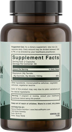 Natural Rhythm Triple Calm Magnesium Complex - 120 Capsules, Chelated Magnesium Glycinate, Taurate & Malate, High Absorption Supplement for Sleep, Stress, Muscle & Heart Support, Non-GMO, Vegan