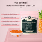 Premium Feminine Balance Gummies,Improve Immune,Promotion of Women's Health,Vegan,Hawaiian Pineapple Flavor Supports Vitality & Gut Health-60 Gummies-30 Servings