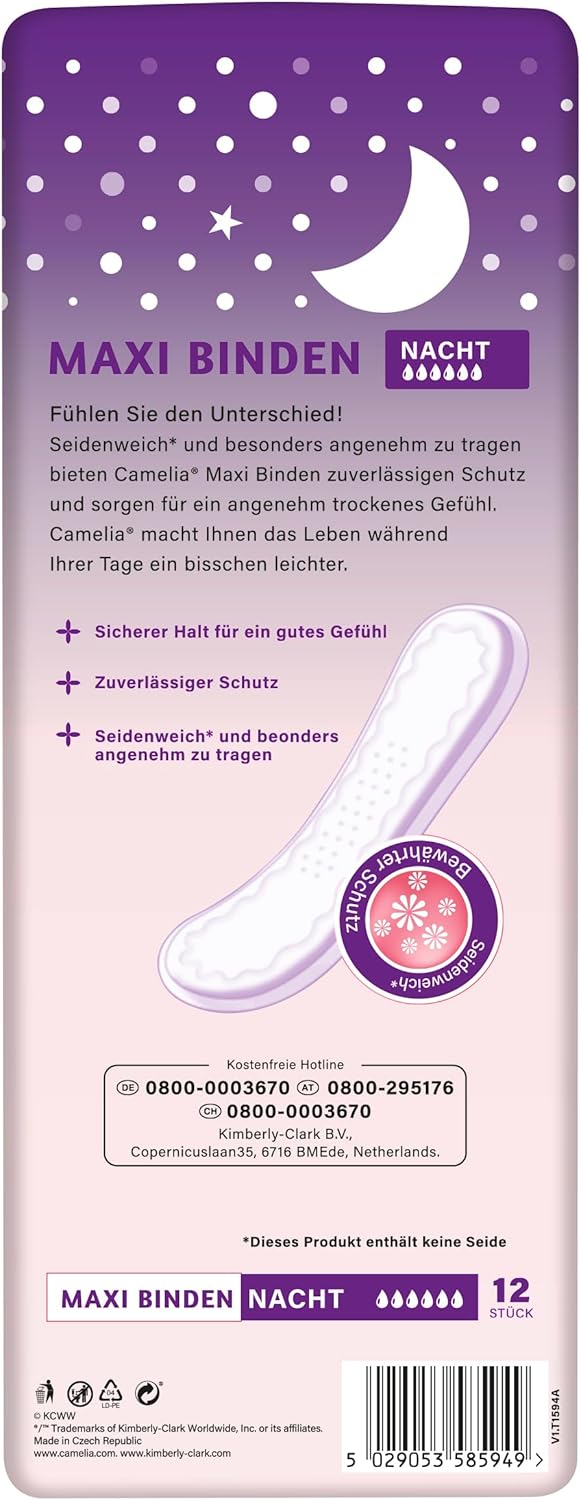 Camelia Sanitary Pads Overnight 120 pieces