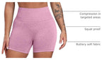 CHRLEISURE Workout Shorts Sets for Women, High Waisted Gym Butt Lifting Scrunch Butt Seamless Shorts