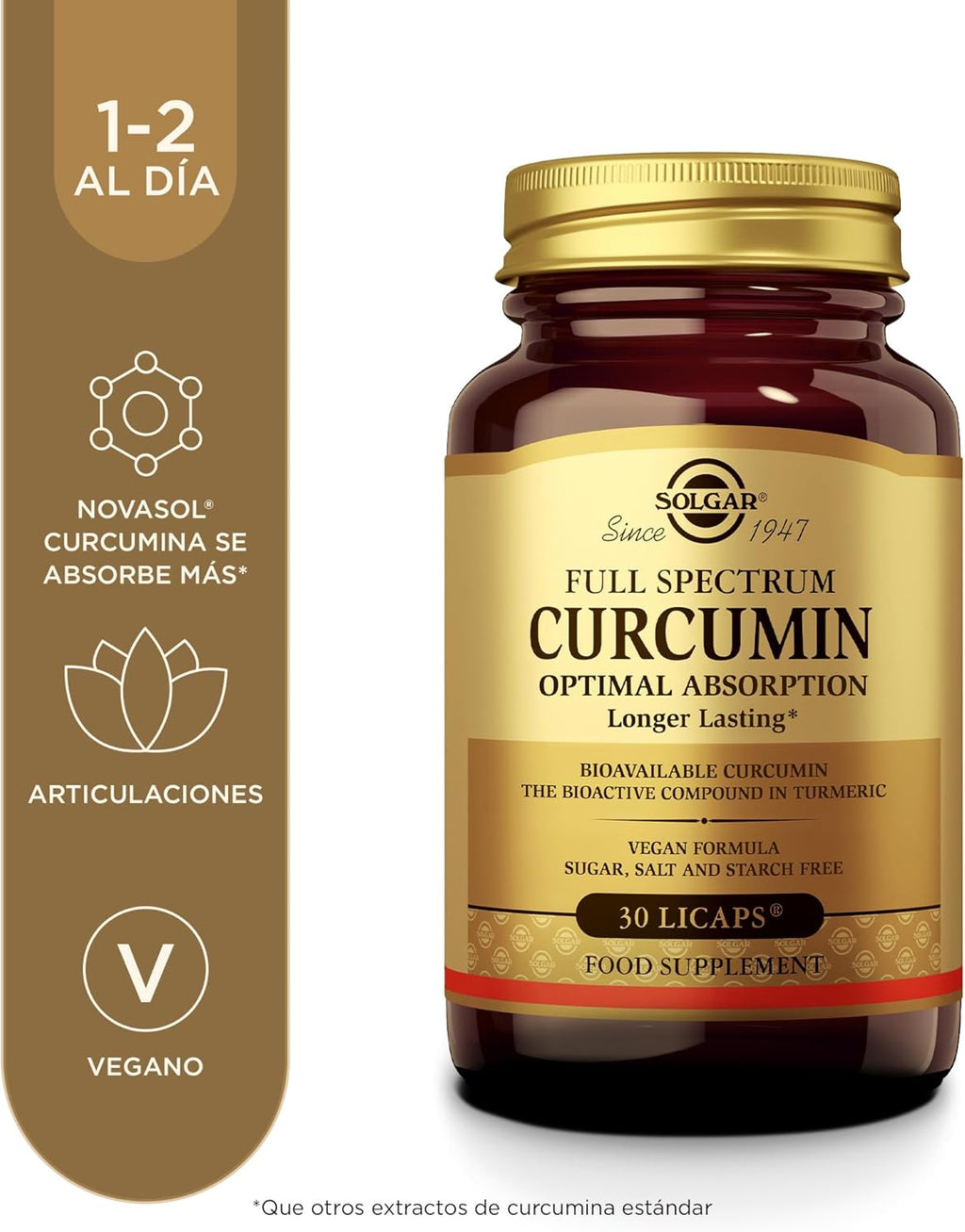 Solgar | Full Spectrum Turmeric | High Absorption and Bioavailability | Joint Support & Mobility | Natural Antioxidant, Digestive Wellness and Defenses | 30 Softgels