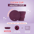 UVA Reusable Menstrual Cup Heavy Flow Kit with Sterilizer - Size B - 10-Year Durable & Leak-Proof Silicone - Large Menstrual Cup, Sterilizer & Traveling Bag Period Cup Set