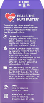 BAND-AID Brand Cushion-Care Gauze Pads, Medium Size, 3 in x 3 in, 10 Count
