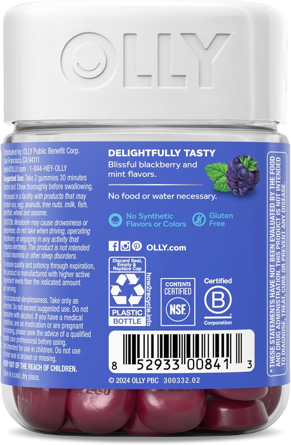OLLY Extra Strength Sleep, Occasional Sleep Support Supplement - 50 Count