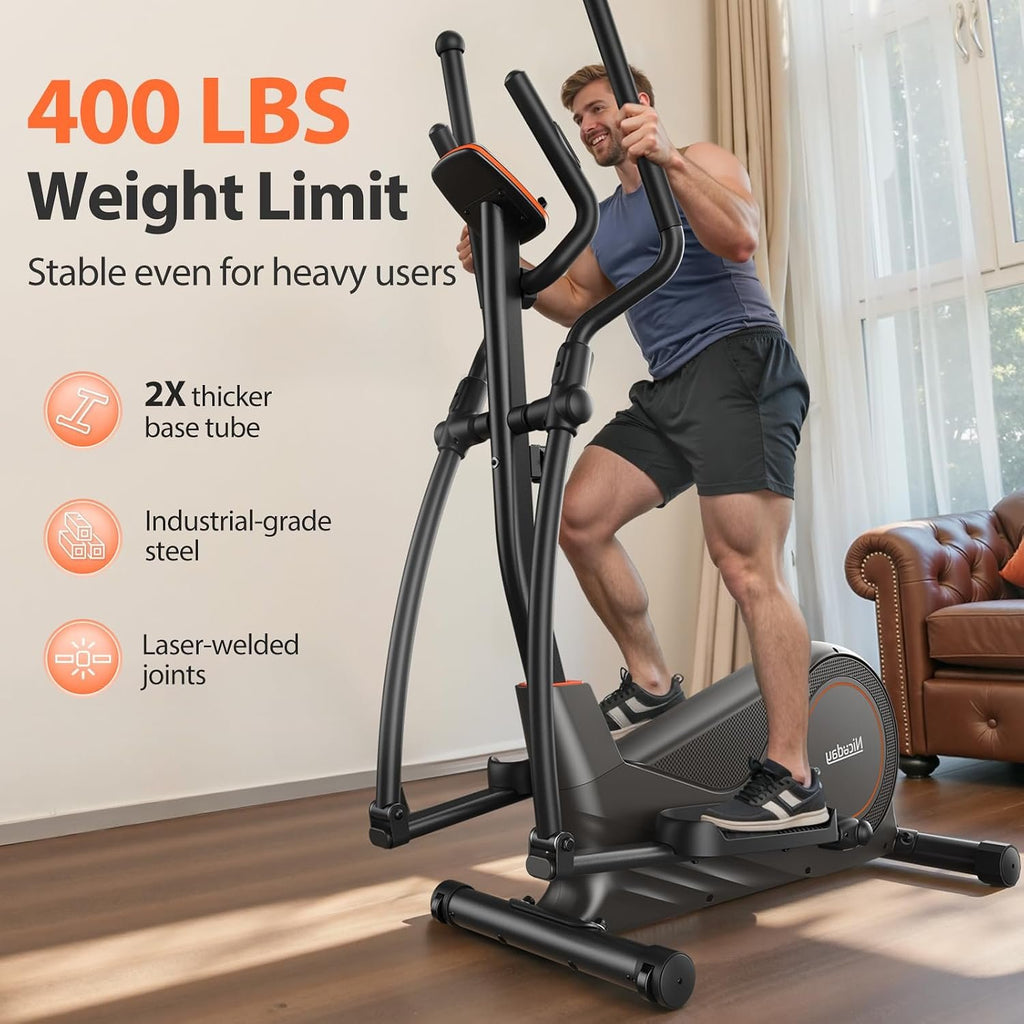 Niceday Elliptical Exercise Machine, Elliptical Machine for Home, Magnetic Elliptical Trainer with 15.5IN-20IN Stride, 16 Resistance Levels, 400LBS Loading Capacity, Support Kinomap APP