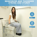 WeHwupe Toilet Safety Rail for Seniors, Height & Width Adjustable Frame
