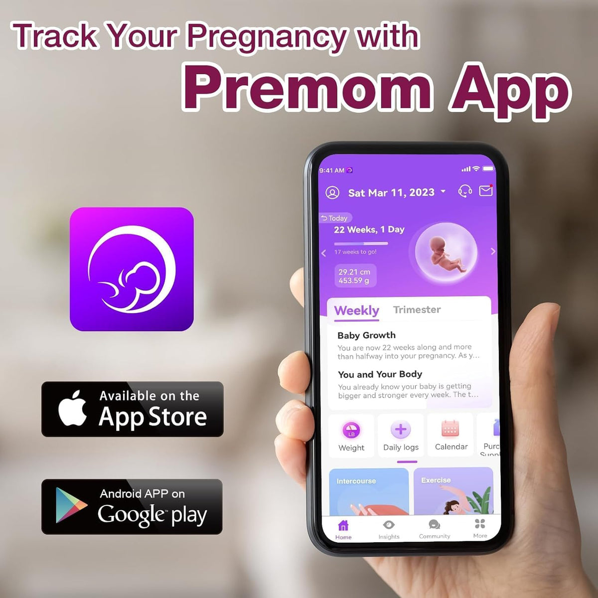 Pregnancy Detection Test Strips Kit: Easy@Home 20 HCG Tests 10miu/ml Powered by Accurate Fertility Tracker iOS and Android Premom App