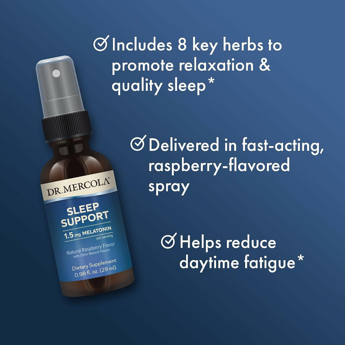 Dr. Mercola Sleep Support with Melatonin Spray, 0.98 fl oz