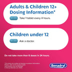 Benadryl Allergy Plus Congestion Ultratabs, 24 ct | Diphenhydramine HCl Antihistamine and Phenylephrine HCl Nasal Decongestant, Allergy & Sinus Congestion Relief Tablets