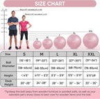 APEXUP Yoga Ball, 660 lbs Anti-Burst Exercise Ball with Pump, 5 Sizes