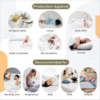 Ayka 100% Waterproof Mattress Protector King Size 78x72 Cotton Quilted Bed Protector King Size Breathable Noiseless Ultra Soft | Elastic Fitted Mattress Cover | Bed Cover -6.5x6 ft, Grey