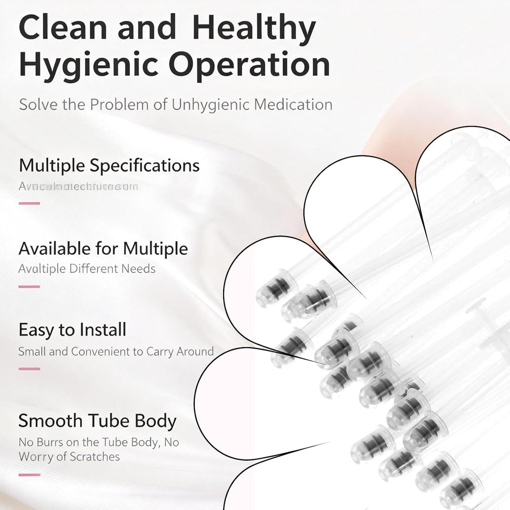 Disposable Vaginal Suppository Applicators 20pk - Soft Tip Insert for Boric Acid Capsules, Pills & Tablets - 1.8ml Capacity for Gels - Individually Wrapped Gynaecological Aid