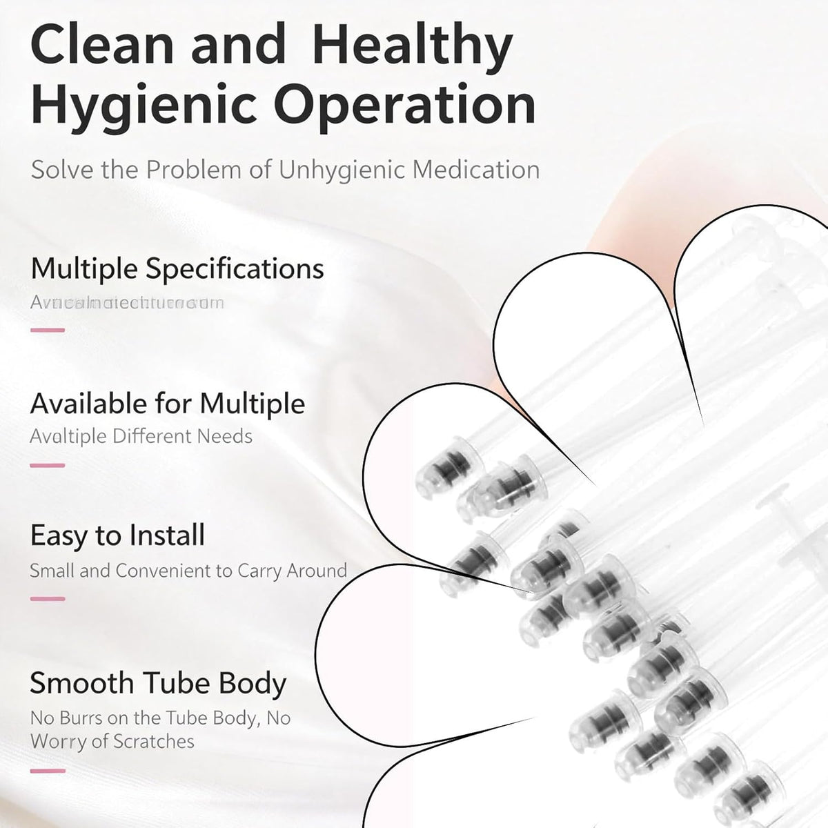 Disposable Vaginal Suppository Applicators 20pk - Soft Tip Insert for Boric Acid Capsules, Pills & Tablets - 1.8ml Capacity for Gels - Individually Wrapped Gynaecological Aid