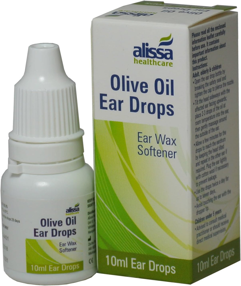1 x Olive Oil Ear Wax Drops Softens Removes Wax 10ml (1 Pack)F