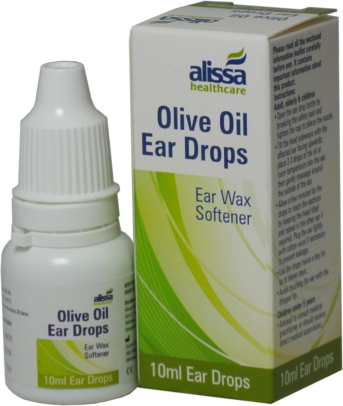 1 x Olive Oil Ear Wax Drops Softens Removes Wax 10ml (1 Pack)F
