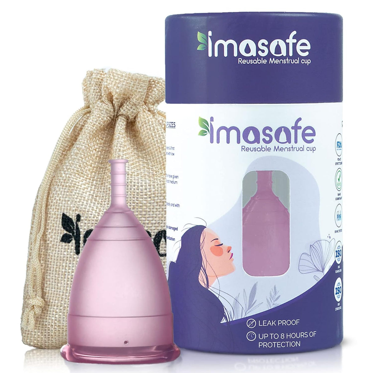 Menstrual Cup Small Size for Women (Pink) – Reusable Period Cup | US FDA Registered | 100% Medical Grade Silicone | Ultra Soft & Flexible | Odour, Rash & Itch Free | Leak-Proof Menstrual Cups | 8–10 Hours Protection | Period Cups for Womens