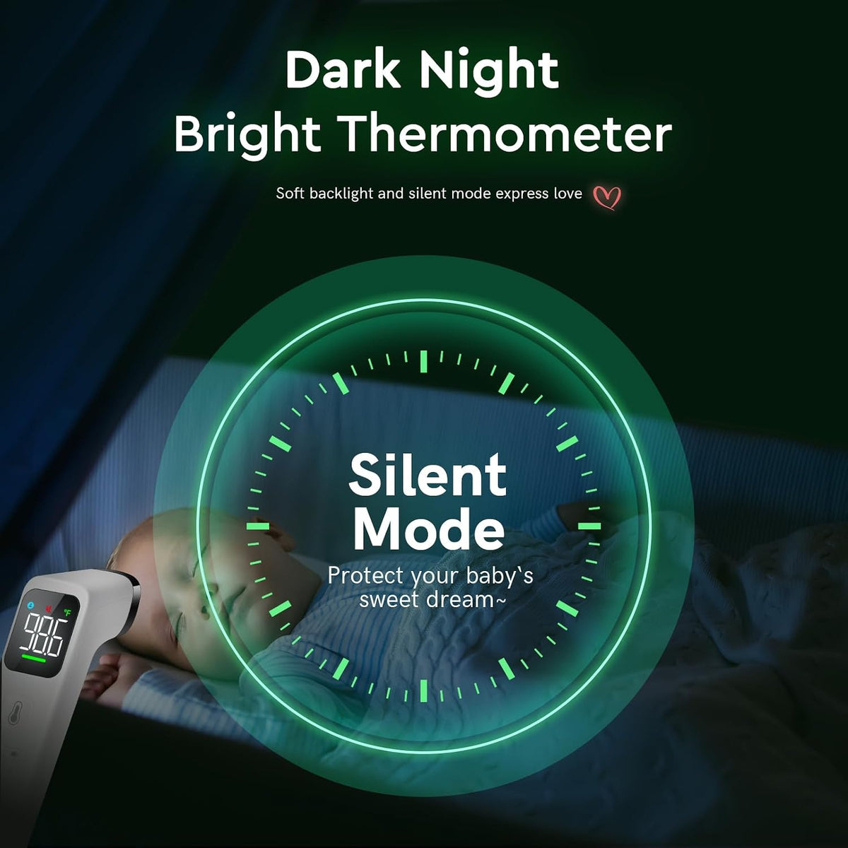 Viproud Touchless Thermometer for Kids and Adults, Accurate 1-Second Result | Large LED Screen, Fever Indicator, Mute Mode, Memory Recall, Dule Mode Forehead/Object, for All Ages