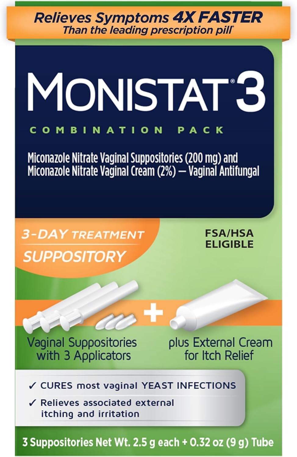 Monistat Vaginal Care Treatments 7 pieces