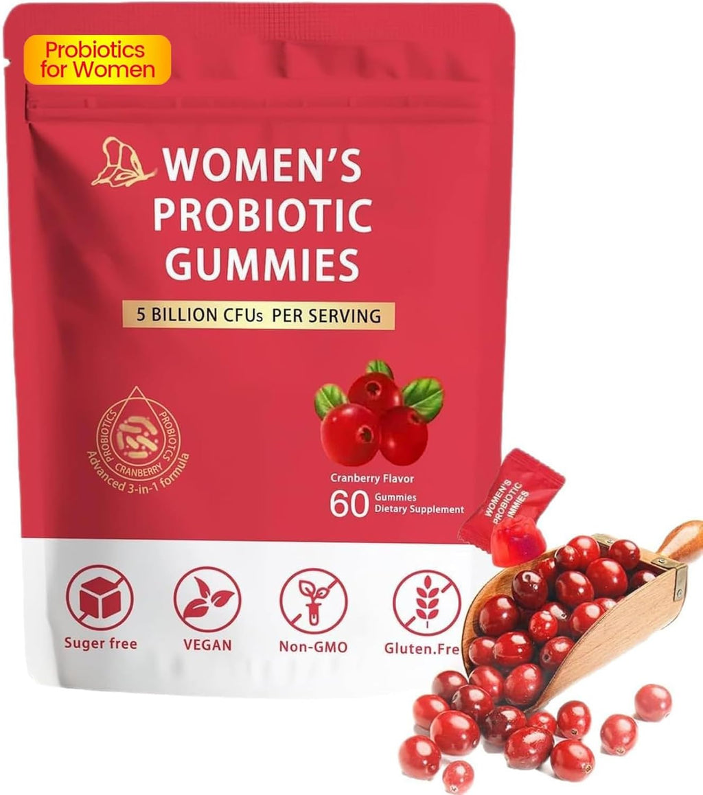 Feminine Balance Gummies – Vaginal Probiotics & Probiotics for Women – Daily Probiotics Support for pH Balance & Intimate Flora – Vegan, Low Sugar, Gluten-Free – 60 Gummies