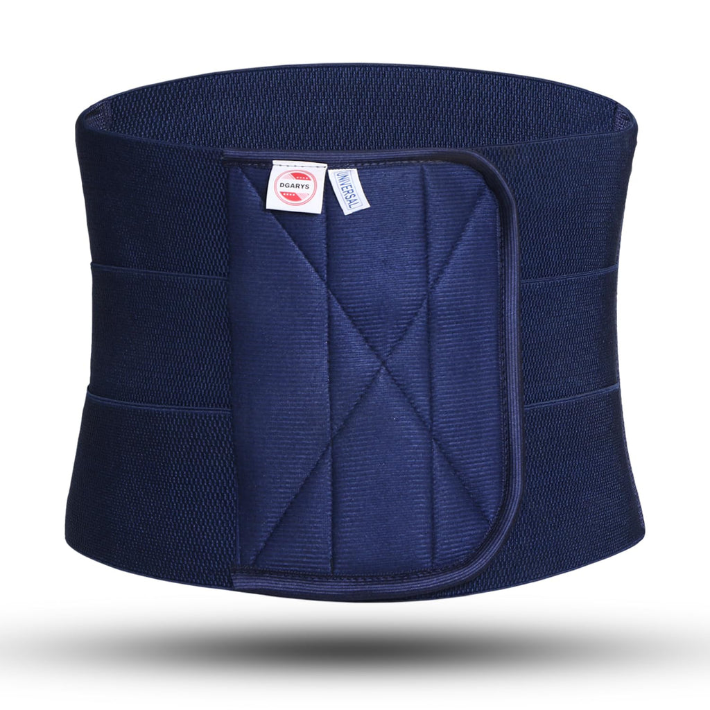 Abdominal Binder Compression Wrap, Breathable, Stomach Support Post Injury Or Surgery With Contoured Body-Specific Postpartum Design, Universal (Blue)
