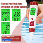 Digital Chlorine and pH Meter, 7 in 1 Pool pH and Chlorine Tester, ORP Meter Chlorine Salt EC PPM, Test Salt and FAC of Pools, Hydroponics and Salt Water Fish Tank TDS Meter Drinking Water