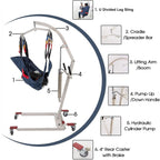 Patient Lift Hydraulic Body Hoyer Lift with Medium Sling for Home Use 400lbs Weight Capacity (Unfoldable Manual)