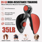 Pelvic Floor Exercise Devices 35lb Resistance Kegel Thigh Trainer with Band | Pelvic Floor Muscle Training, Inner Thigh Exerciser, Postpartum Recovery Support for Women, Suitable for Women and Men
