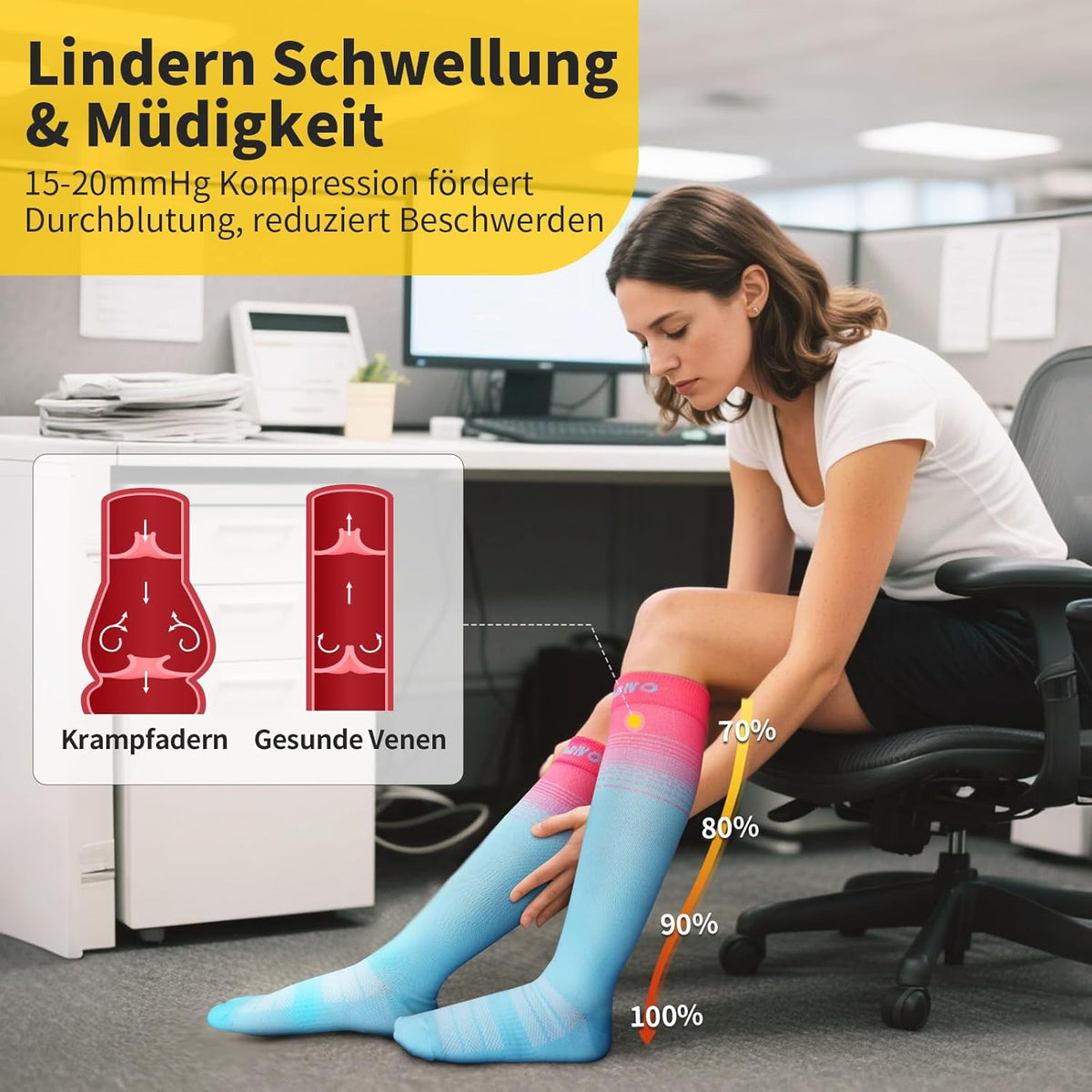 CAMBIVO Compression Socks 20 mm