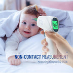 Forehead Thermometer for Adults and Kids, Non Contact, 1s Result (Gray) | 3-Color Fever Alarm, 35 Memory Recalls, 2-in-1 Mode, Silent Mode, Large & Clear Backlit Display, FSA Eligible, Easy to use