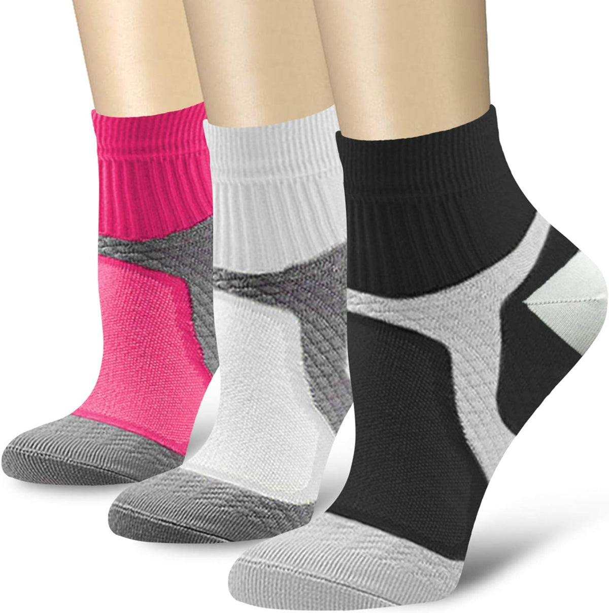CHARMKING Compression Socks for Women & Men Circulation 15-20 mmHg is Best for Athletic Running Cycling Nurse Daily Wear