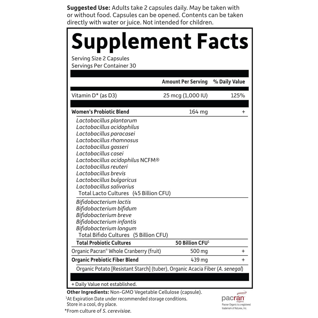 Garden of Life Probiotic Supplement for Urinary Tract Health - Dr. Formulated Urinary Tract+ for Digestive and Urinary Tract Support, Shelf Stable, 60 Capsules