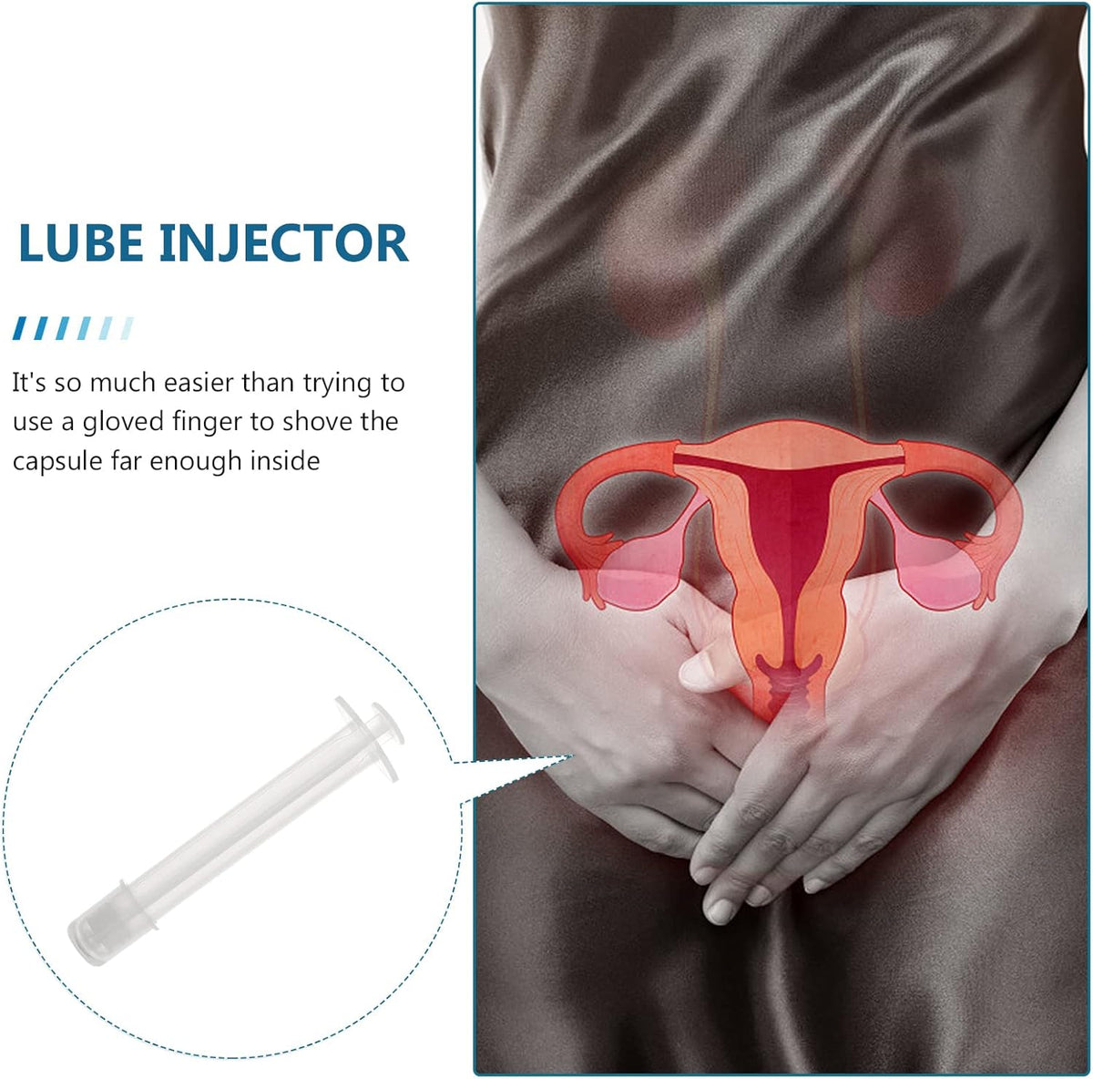 SUPVOX 20 Pieces Disposable Lubricant Applicator Injector Syringe for Vaginal