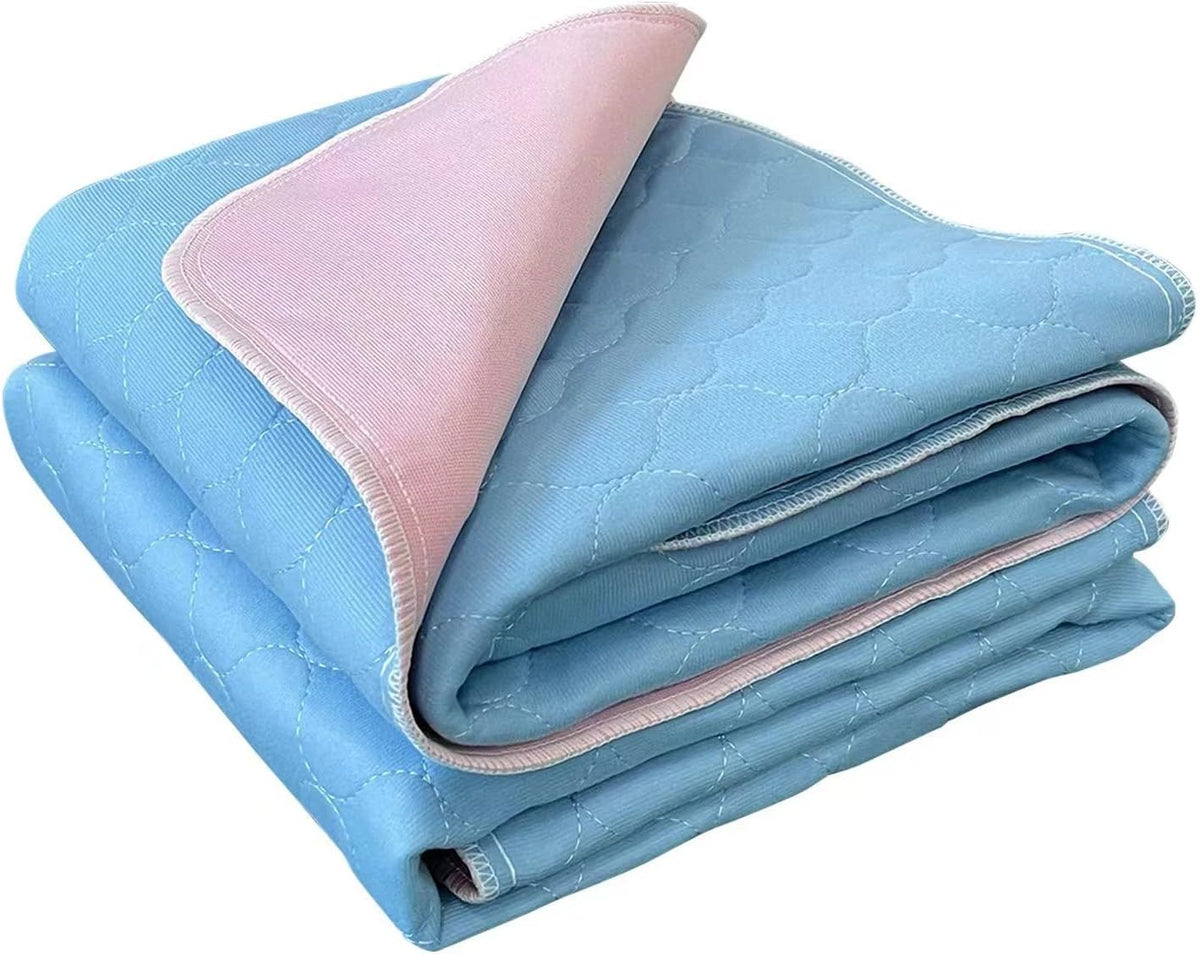 2PCS Reusable Underpads Large 86.4 x 91.4, Upgrade Cooling Waterproof Bed Pads with Heavy Absorbent, Washable for Incontinent, Potty Training, for Adult, Kids, Dogs