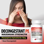 HealthA2Z® Decongestant PE, Phenylephrine HCl 10mg, Sinus Relief, 300 Count