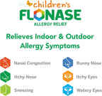 Flonase Children’s Allergy Relief Nasal Spray, 72 Sprays | Fluticasone Propionate Nasal Spray, Multi-Symptom Relief, 24-Hour Non-Drowsy Allergy Relief, Full Prescription Strength