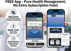 Upper Arm Blood Pressure Monitor for Home Use 17" Large & 21" XL Extra Large Cuff Big arm, Free APP Bluetooth Sync Apple Health Track Google Fit, Large Display Smart BP Machine for Seniors