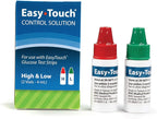 Easy Touch Control Solution Glucose Monitor Kit, Hi & Low, 2 Vials, 4 ml Each | Compatible with EasyTouch Glucose Monitoring System, 4 mL Each