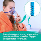 20pcs Oxygen Tube Support Crimp Straightener, Blue